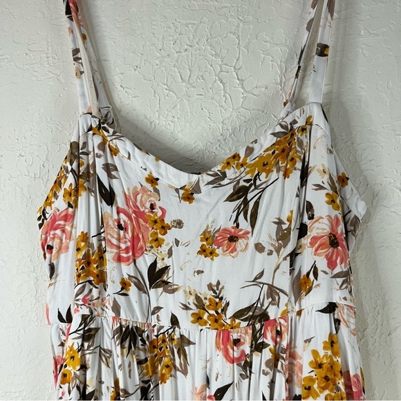 Torrid Mini Challis High Low Skater Dress in Ivory Floral - Picture 4 of 11
